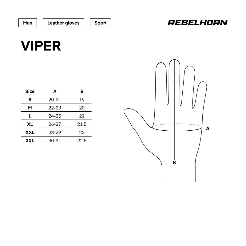 Rebelhorn MC rukavice Viper Black