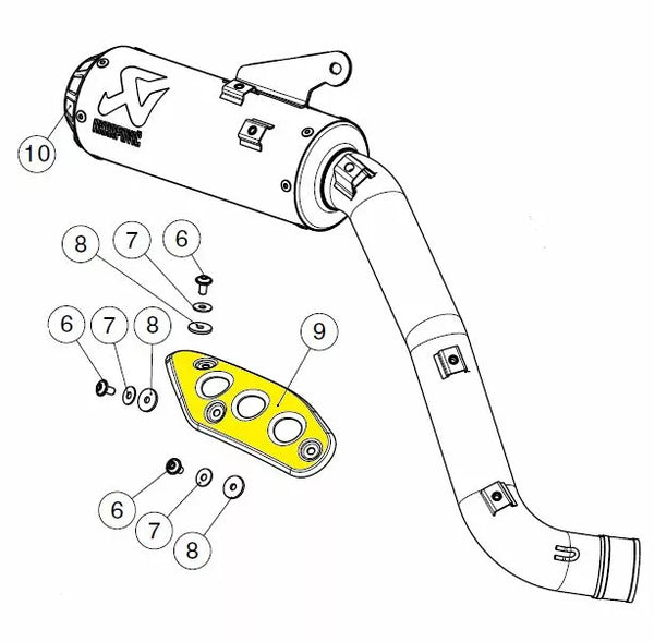 Akrapovic siltuma vairoga nerūsējošā tērauda XS P-HSY7R3