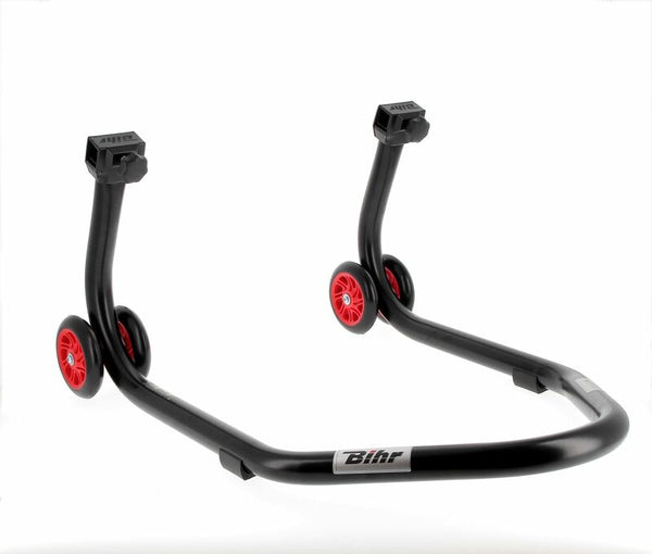 Bihr mājas sliežu ceļa aizmugurējais aploks ar "V" adapteriem Matt Black Red Wheelsnull