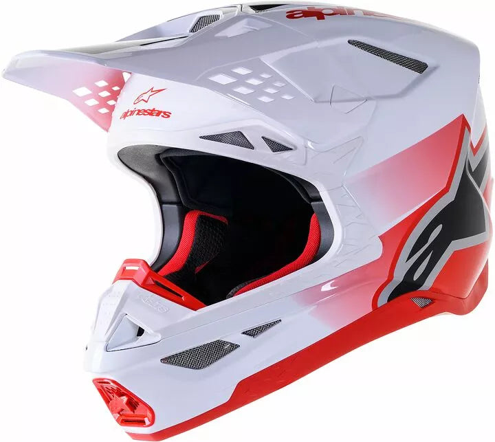 „Alpinestars Cross MC Helmet SupeTech M10 Unite White /Red“