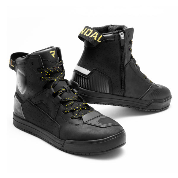 „Rebelhorn Women Mc-Shoes Vandal II Black /Gold“