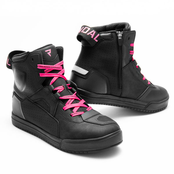 „Rebelhorn Ladies MC-Shoes Vandal II Black /Pink“