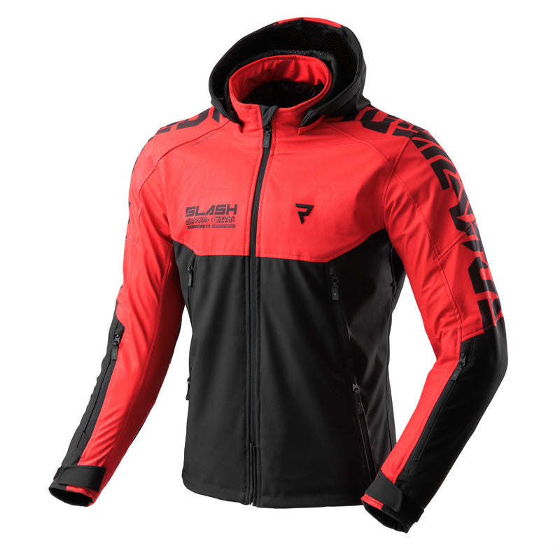 „Rebelhorn Softshell MC-Jacket Slash Black /Red“