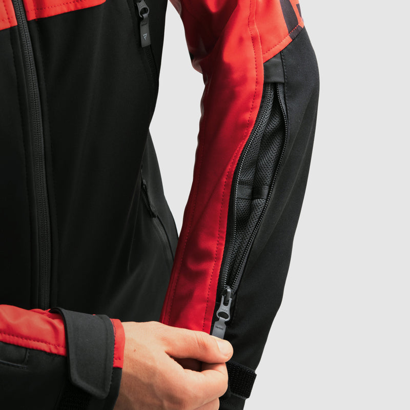 „Rebelhorn Softshell MC-Jacket Slash Black /Red“