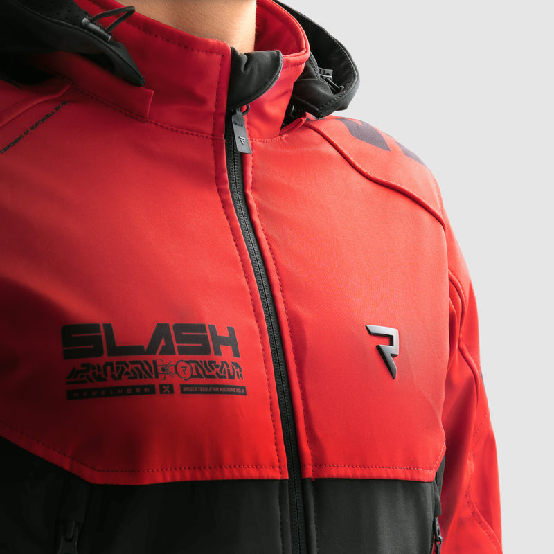 „Rebelhorn Softshell MC-Jacket Slash Black /Red“