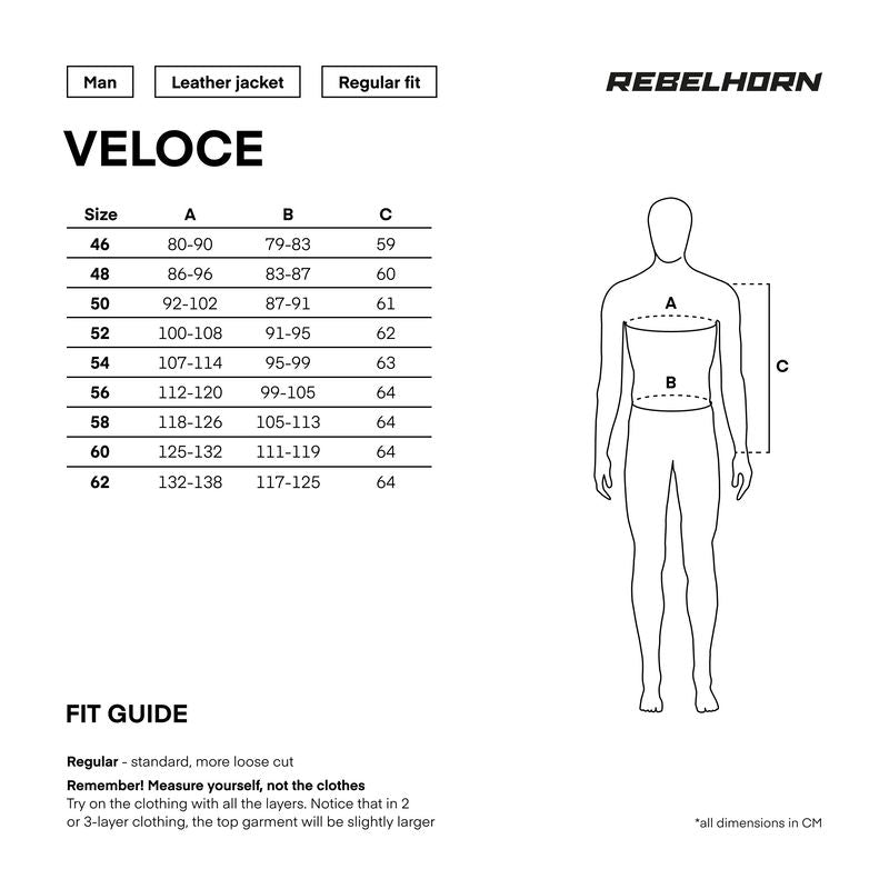 Rebelhorn mc-kože jakna veloce crna /gripa