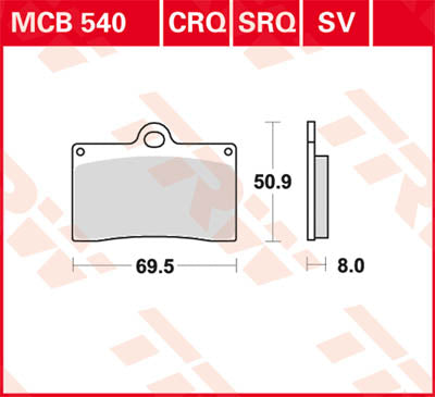 TRW BRAKE PAD TRW MCB540SV MCB540SV