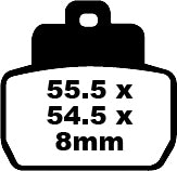 EBC BRAKE PAD SFA ORG SCOOTER SFA425