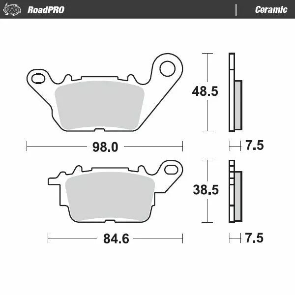 Moto-Master bremžu spilventiņš Ceramic 412904