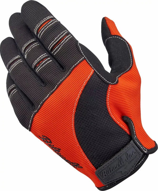 BILTWELL GLOVES MOTO ORG/BLK LG 1501-0106-004