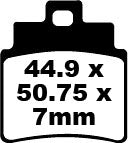 EBC BRAKE PAD SFA ORG SCOOTER SFA355/4