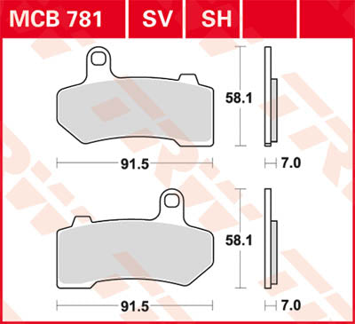 TRW Brake Pad TRW MCB781SV MCB781SV