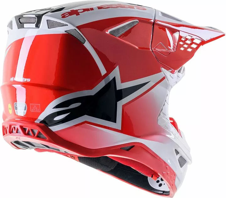 „Alpinestars Cross MC Helmet SupeTech M10 Unite White /Red“