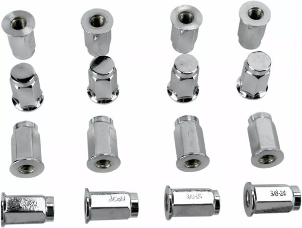 DWT Douglas Wheel Lug Nut Chr 3/8 Flat 16p 952-84K
