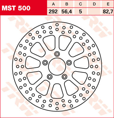 TRW Front Brake Disc XL/BT MST500