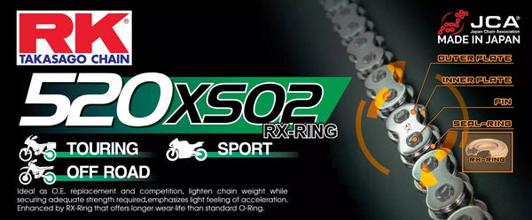 RK Chain RK520XSO2 100R 520XSO2-100CLF