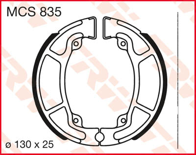 TRW Brake Shoes Standard MCS835