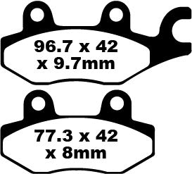 EBC BRAKE PAD CARBON TT DIRT FA165/2TT