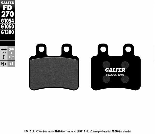 Galfer Brake Pad Semi Metal Scooter FD270G1050