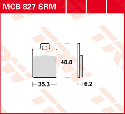 TRW Brake Pad Organic Scooter MCB827EC