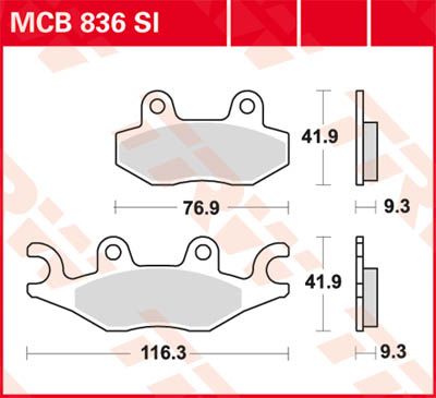 TRW Brake Pad Sinter Offroad MCB836SI