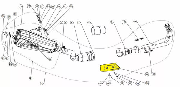 Akrapovic siltuma vairogs SS P-HSYA14