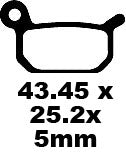 EBC BRAKE PAD CARBON TT DIRT FA325TT