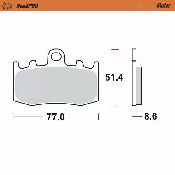 Moto-master kočni jastučić sintera front 406201