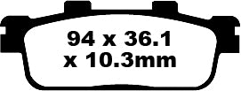 EBC BRAKE PAD SFA ORG SCOOTER SFA427