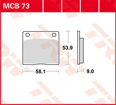 TRW BRAKE PAD TRW MCB73 MCB73
