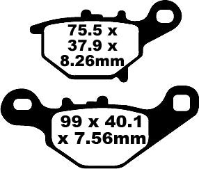 EBC BRAKE PAD CARBON TT DIRT FA401TT