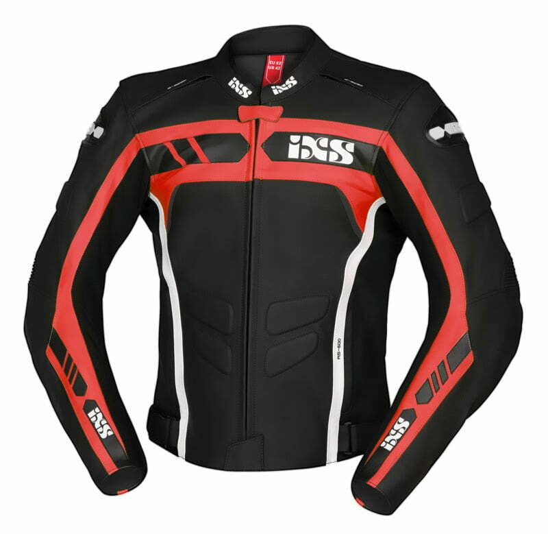 Ixs mc-kože jakna LD RS-600 1.0 crno /crveno /bijelo