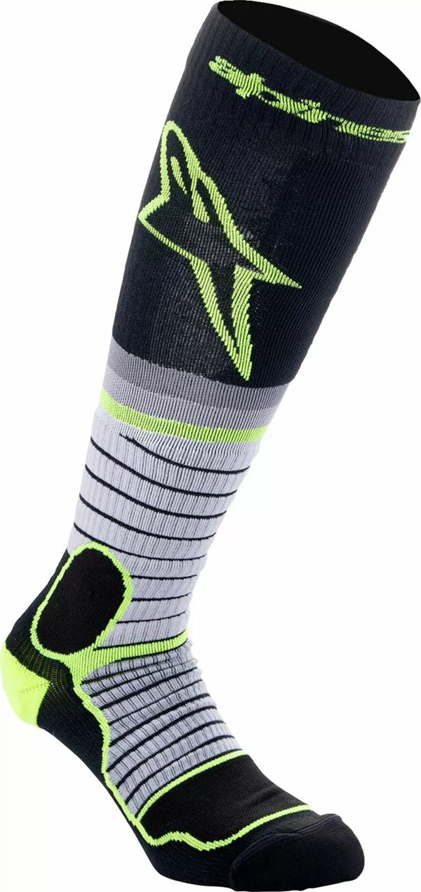 Alpinestars (MX) SOCK MX PRO BLK/GY/YLW M 4701524-175-M
