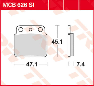 TRW Brake Pad TRW MCB626SI MCB626SI