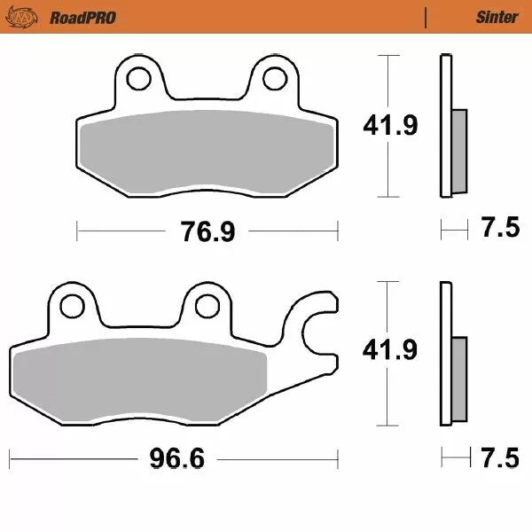 Moto-master kočni jastučić sintera prednja 413701