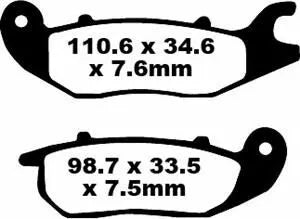 EBC BRAKE PAD SFA ORG SCOOTER SFA375