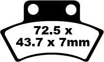 EBC BRAKE PAD CARBON TT DIRT FA232TT