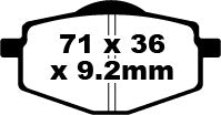EBC BRAKE PAD CARBON TT DIRT FA101TT