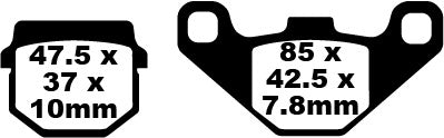 EBC BRAKE PAD CARBON TT DIRT FA083/2TT