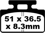 EBC BRAKE PAD SFA ORG SCOOTER SFA151