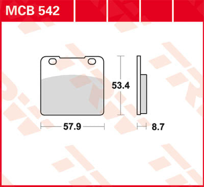 TRW BRAKE PAD TRW MCB542 MCB542