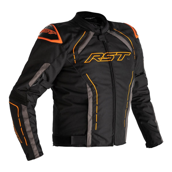 RST S-1 bunda textilná čierna/šedá/oranžová veľkosť l 102559org-44