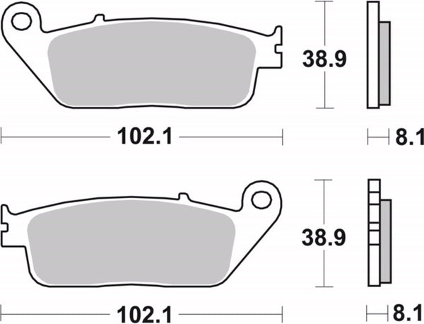 Brembo ielas saķepinātie metāla bremžu kluči - 07HO30SA 07HO30SA