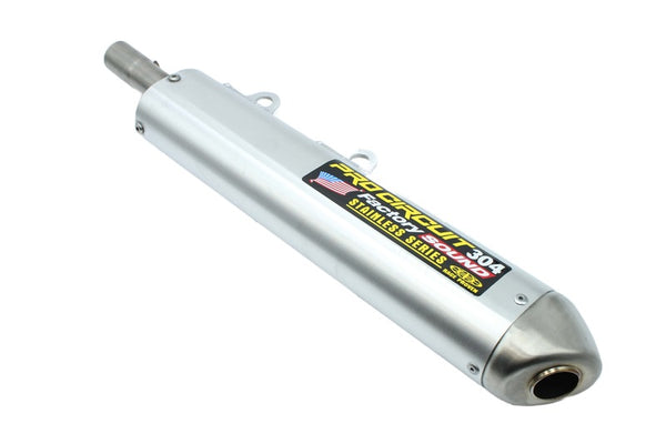 PRO CIRCUIT 304 Muffler Brushed Aluminum/Stainless Steel End Cap Kawasaki KX500 SK88500-304 