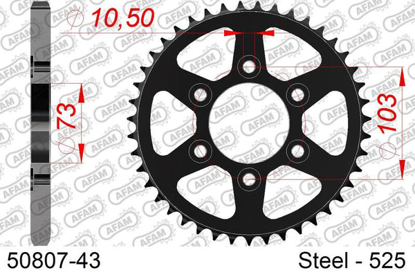 AFAM STEEL STANDARDNI STRANI SPROPET 50807 - 525 50807-43