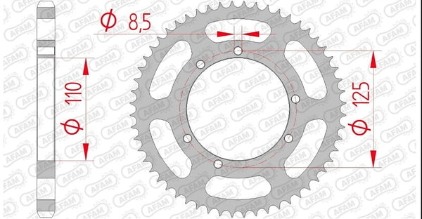 AFAM STEEL STANDARD REAR SPROPET 59104 - 428 59104-60