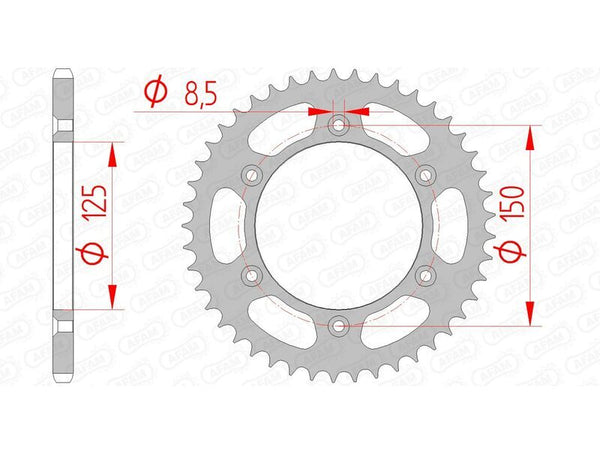 AFAM STANDER STEEL REAR SPROPET 71304 - 520 71304-43