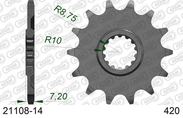 AFAM Steel Standard Front Sprock 21108420 21108-14