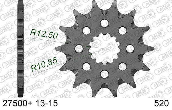 AFAM Steel Self -Cleaning Front Sprock 27500 - 520 27500+14