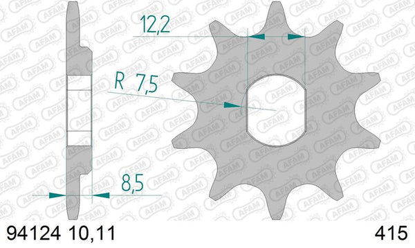 AFAM STEEL Standardni prednji Sprick 94124 - 415 94124-11